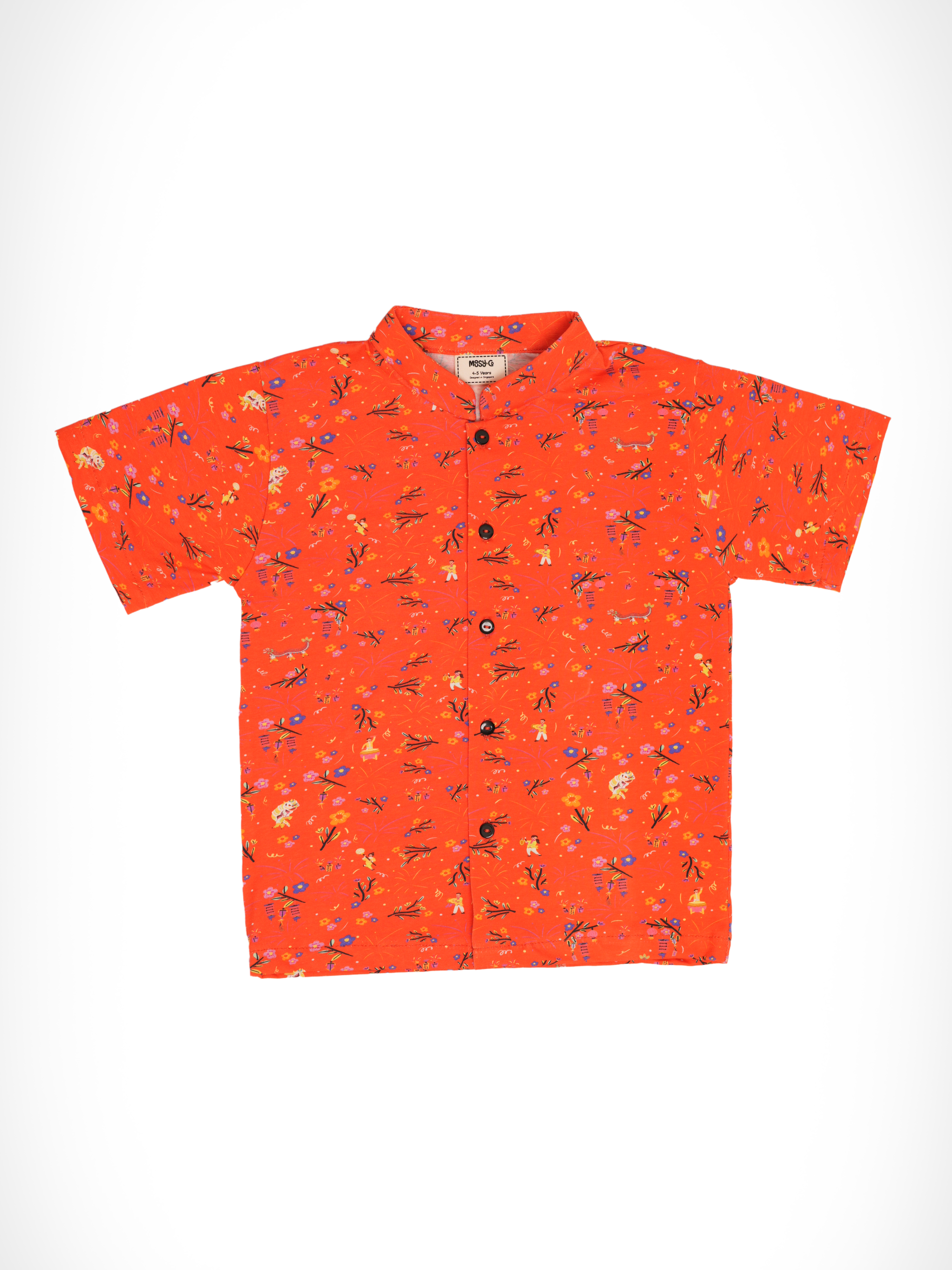 Jin Button-Up Shirt Lion Dance