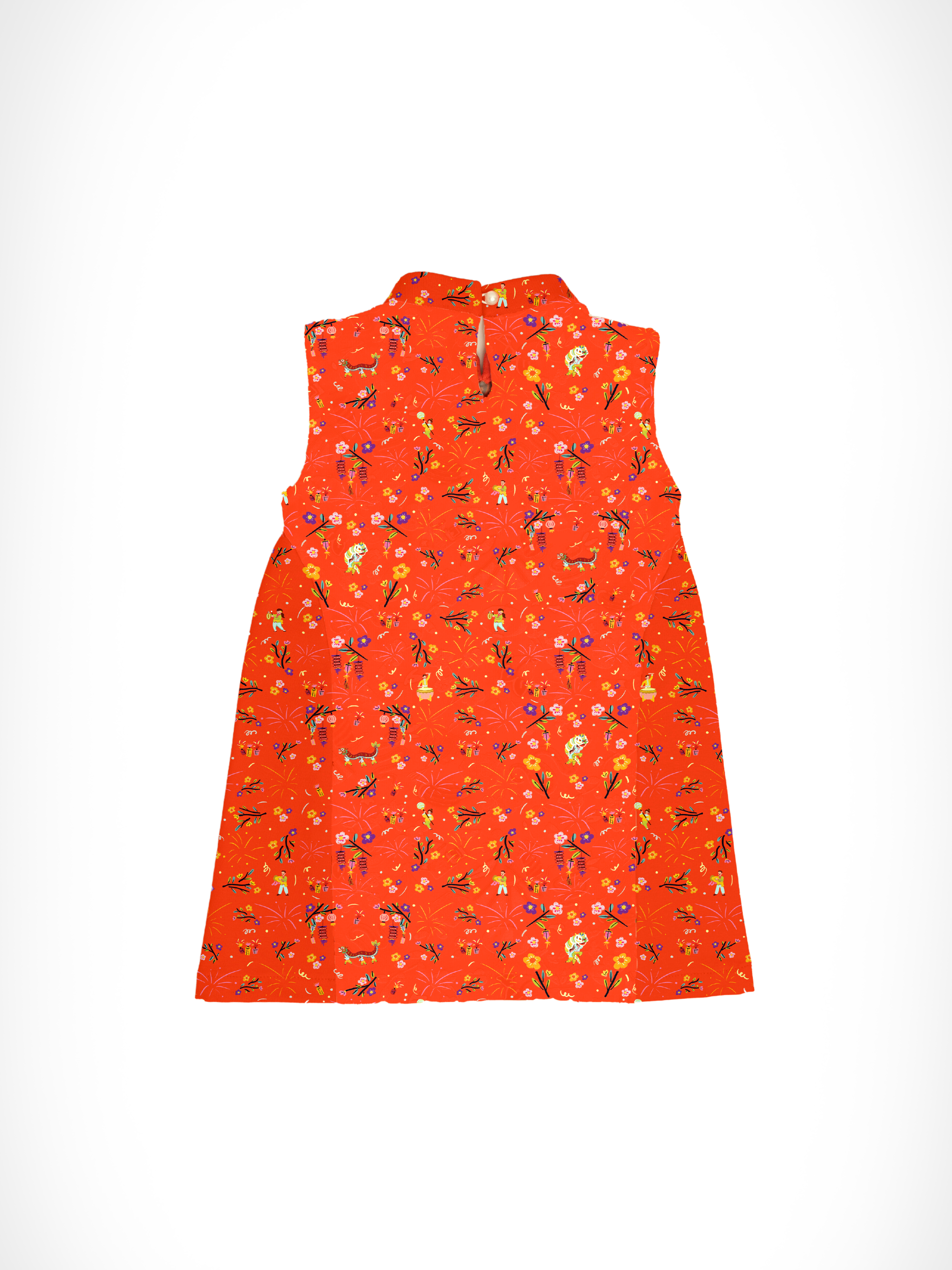 Cheongsam Dress Lion Dance