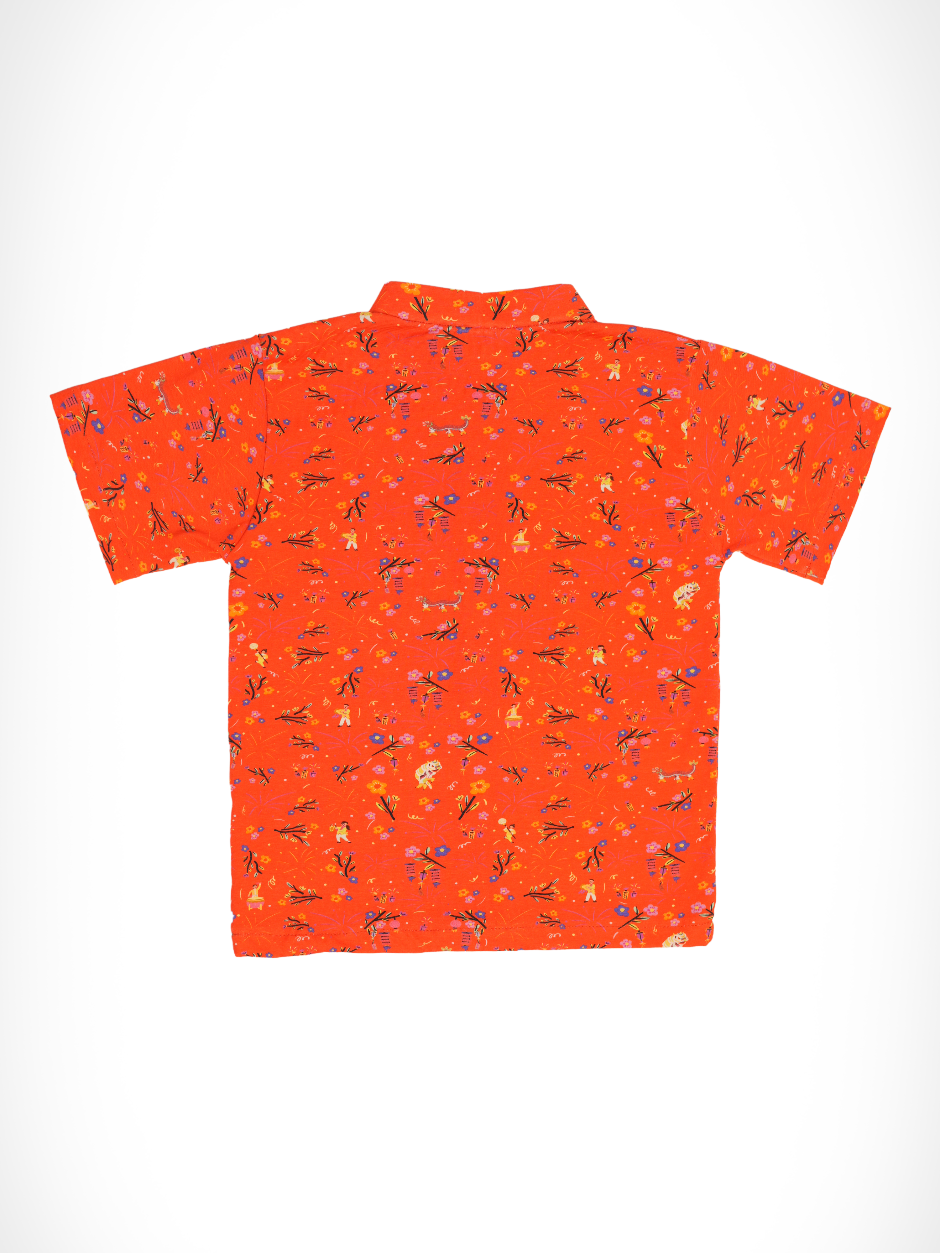 Jin Button-Up Shirt Lion Dance