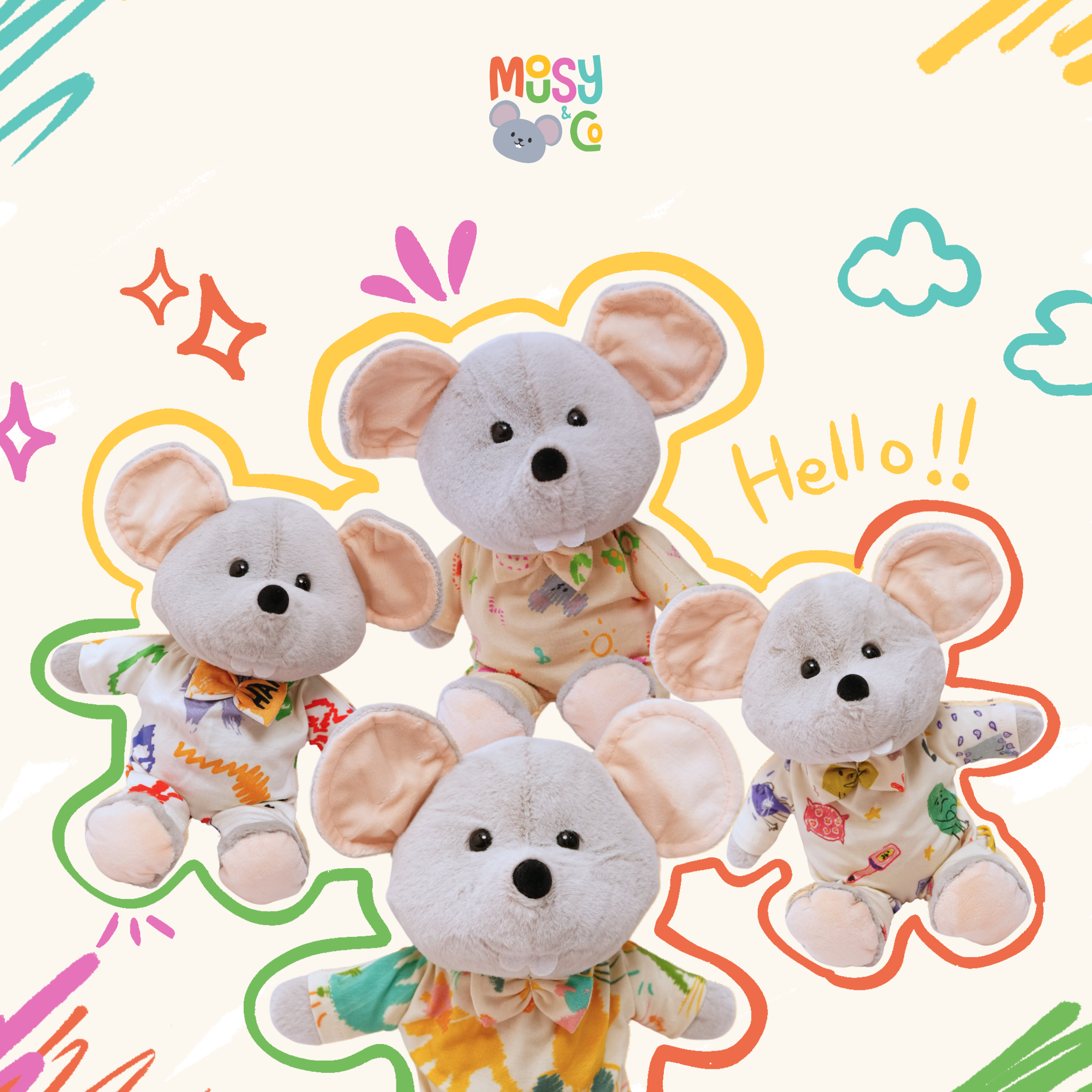 Mousy Plushie in Original Sleepsuit