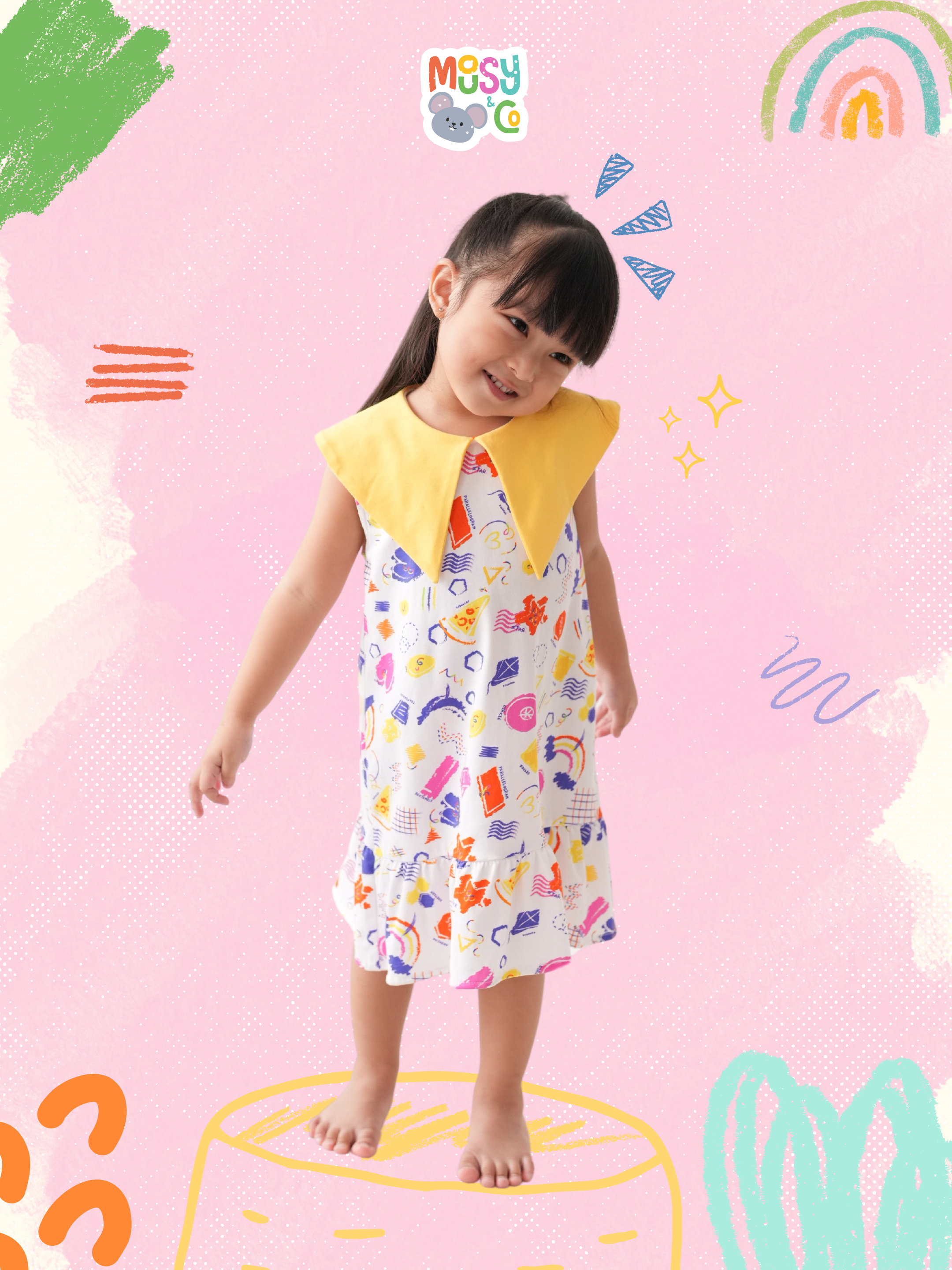 Maris Dress Whimsical Blocks