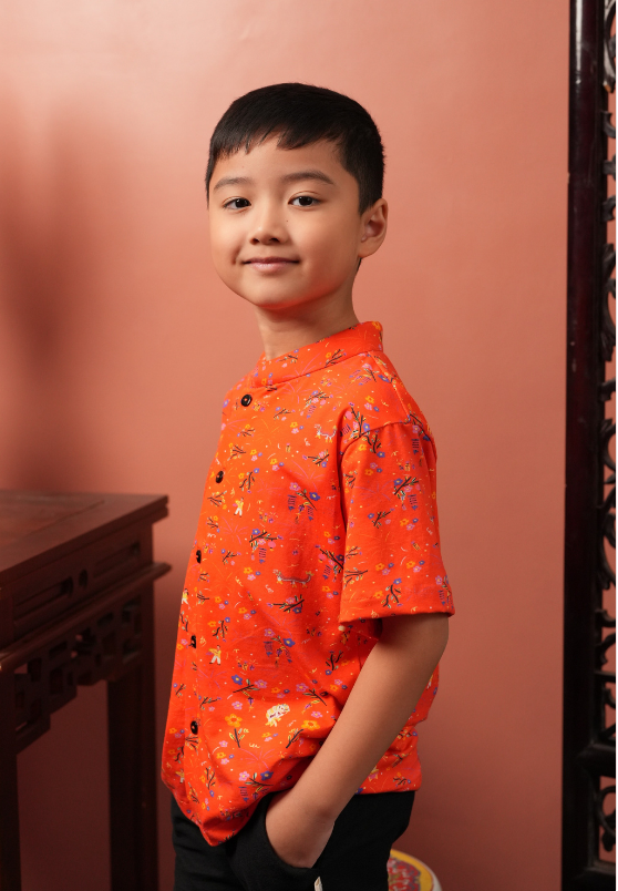 Jin Button-Up Shirt Lion Dance