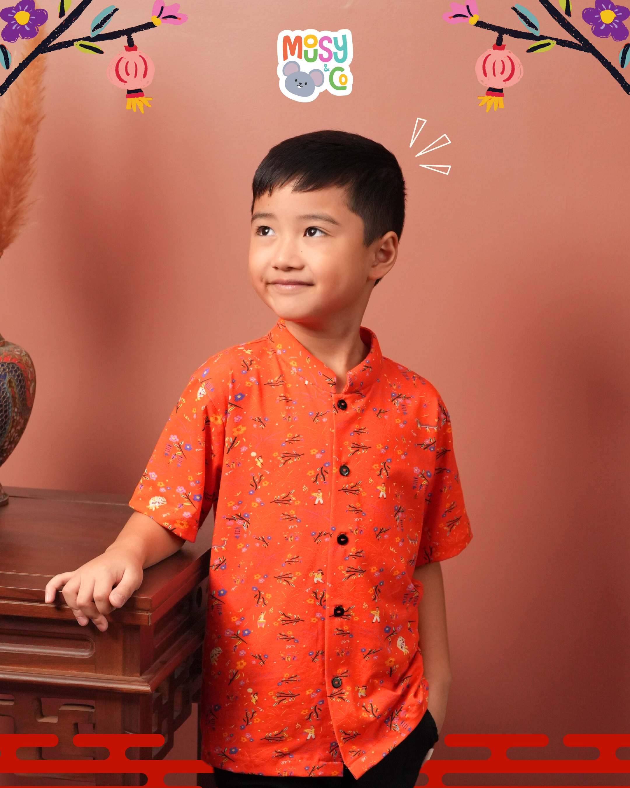 Jin Button-Up Shirt Lion Dance