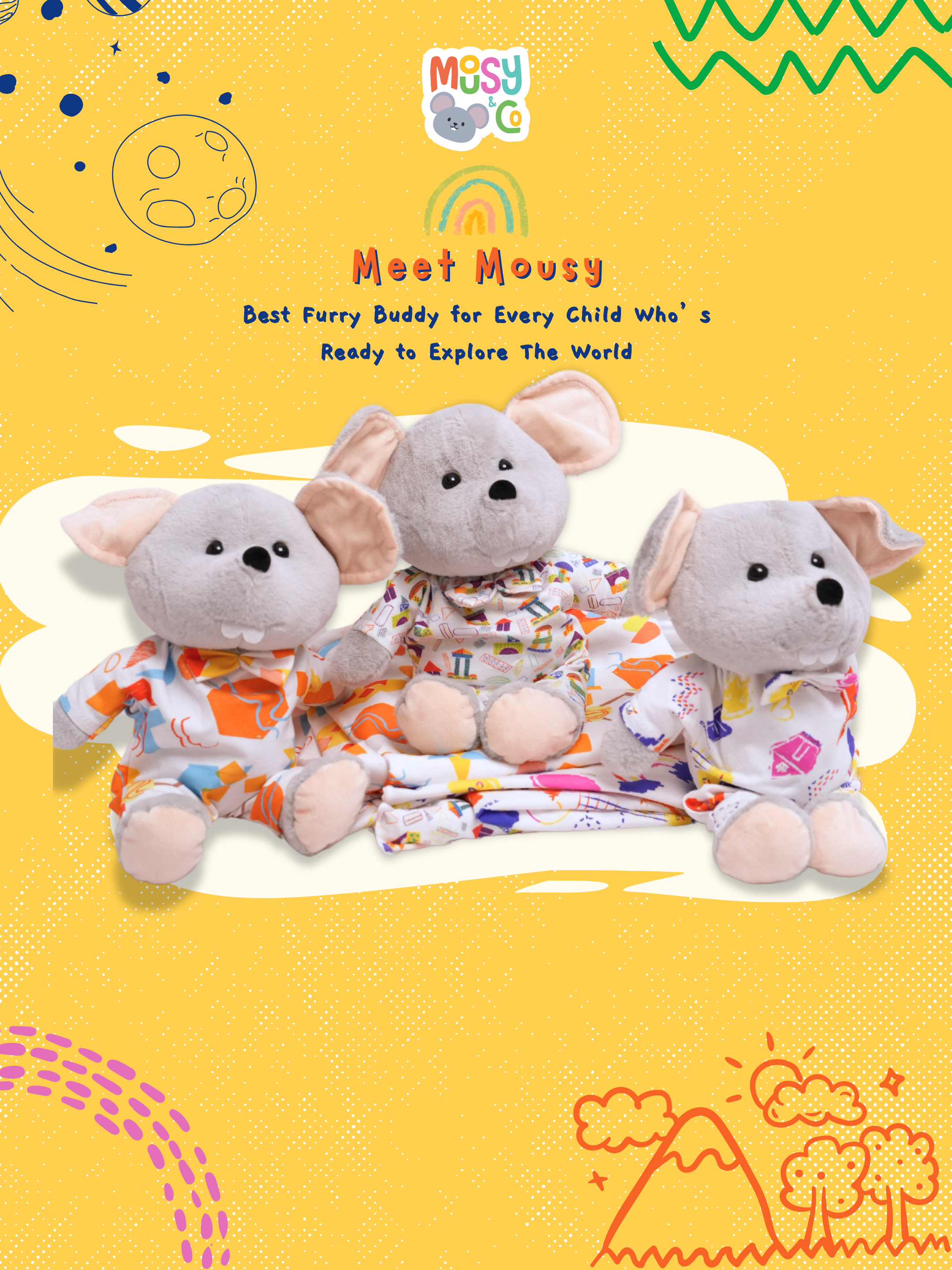 Mousy Sleepsuit in Blocks of Fun Patterns