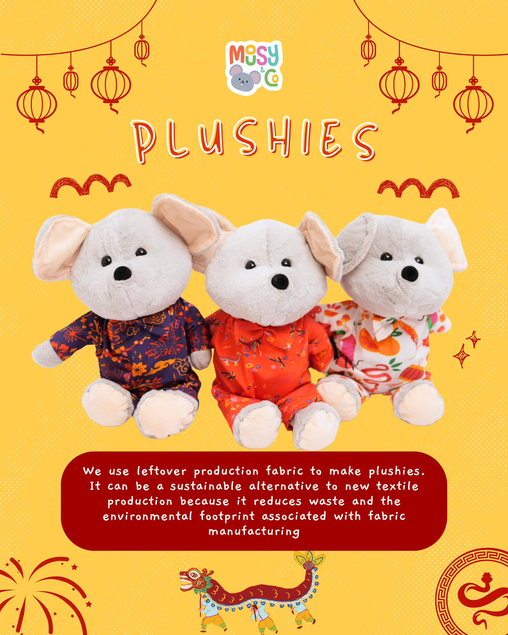 Mousy Sleepsuit in Chinese New Year Patterns