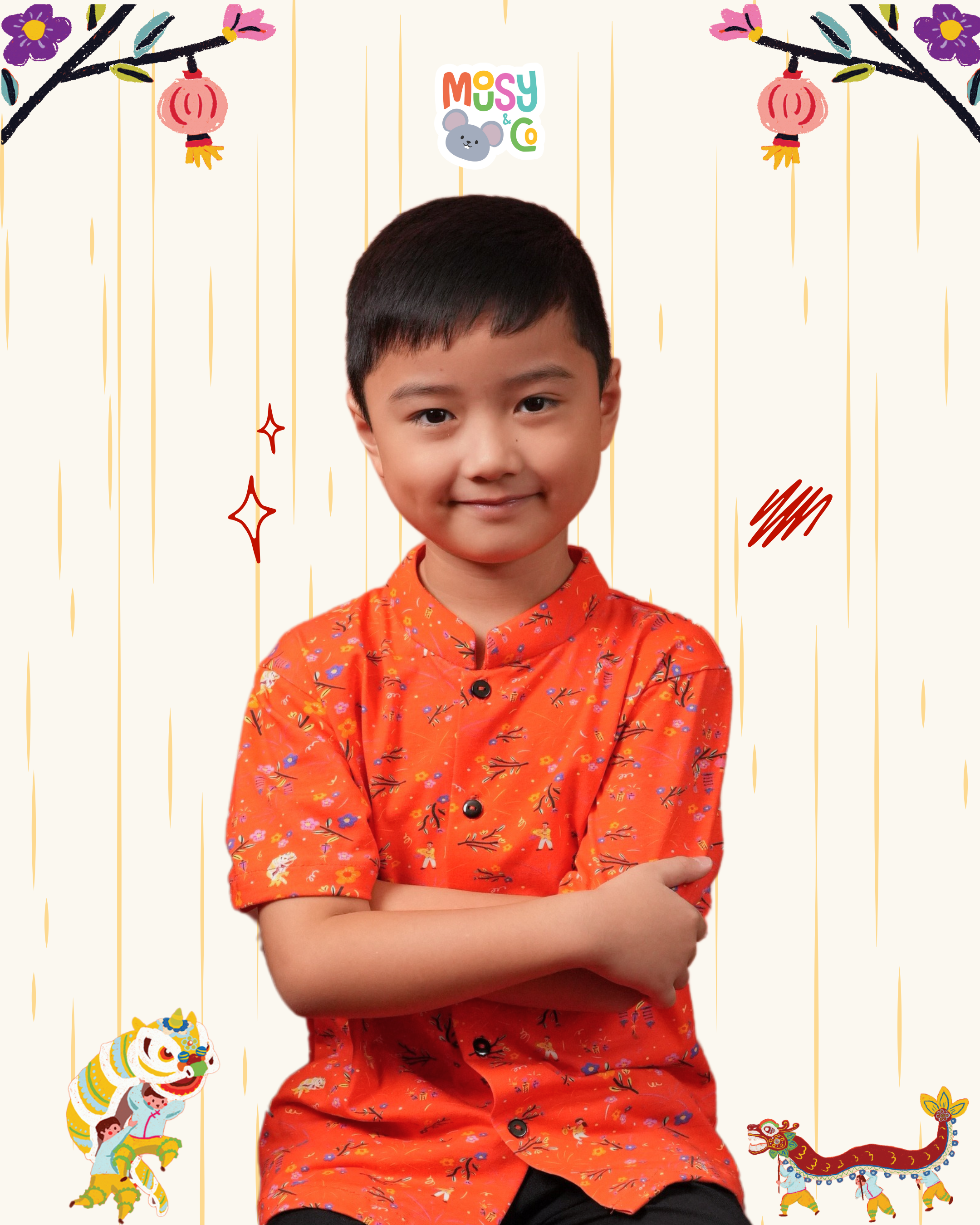 Jin Button-Up Shirt Lion Dance