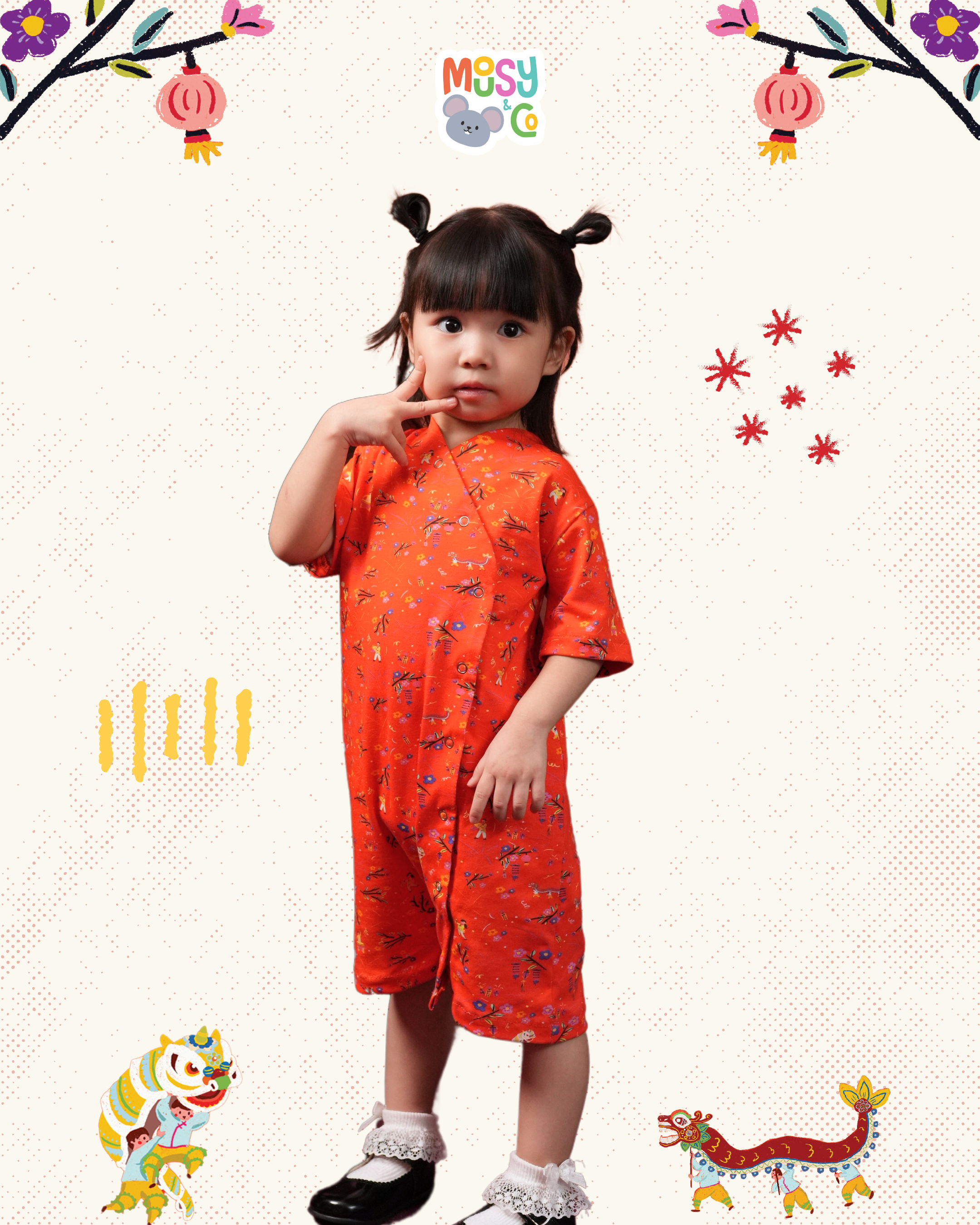 Kimono Bodysuit Lion Dance