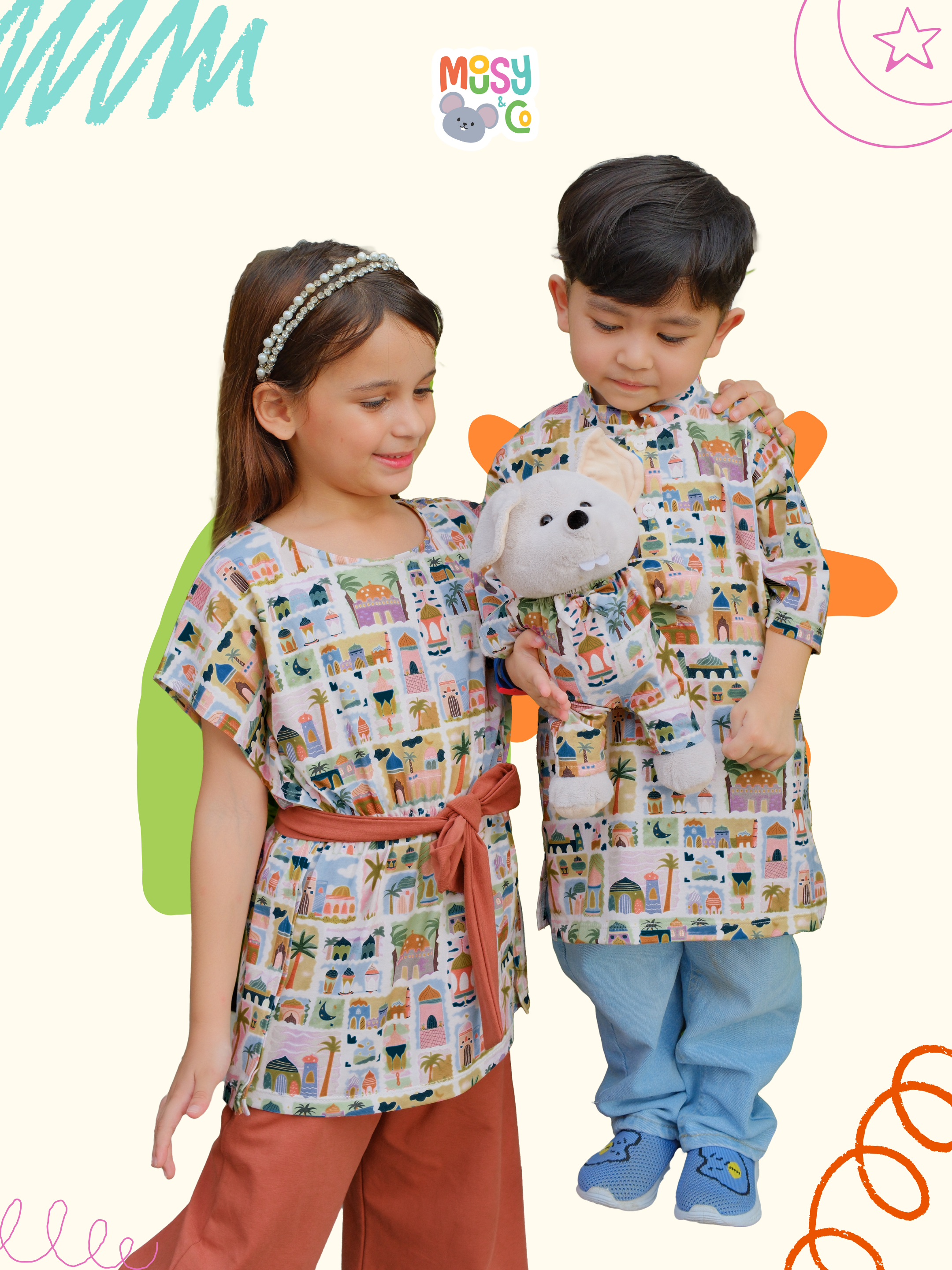 Mousy Sleepsuit in Hari Raya Patterns