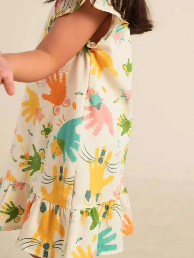 Ruffle Dress Handprints