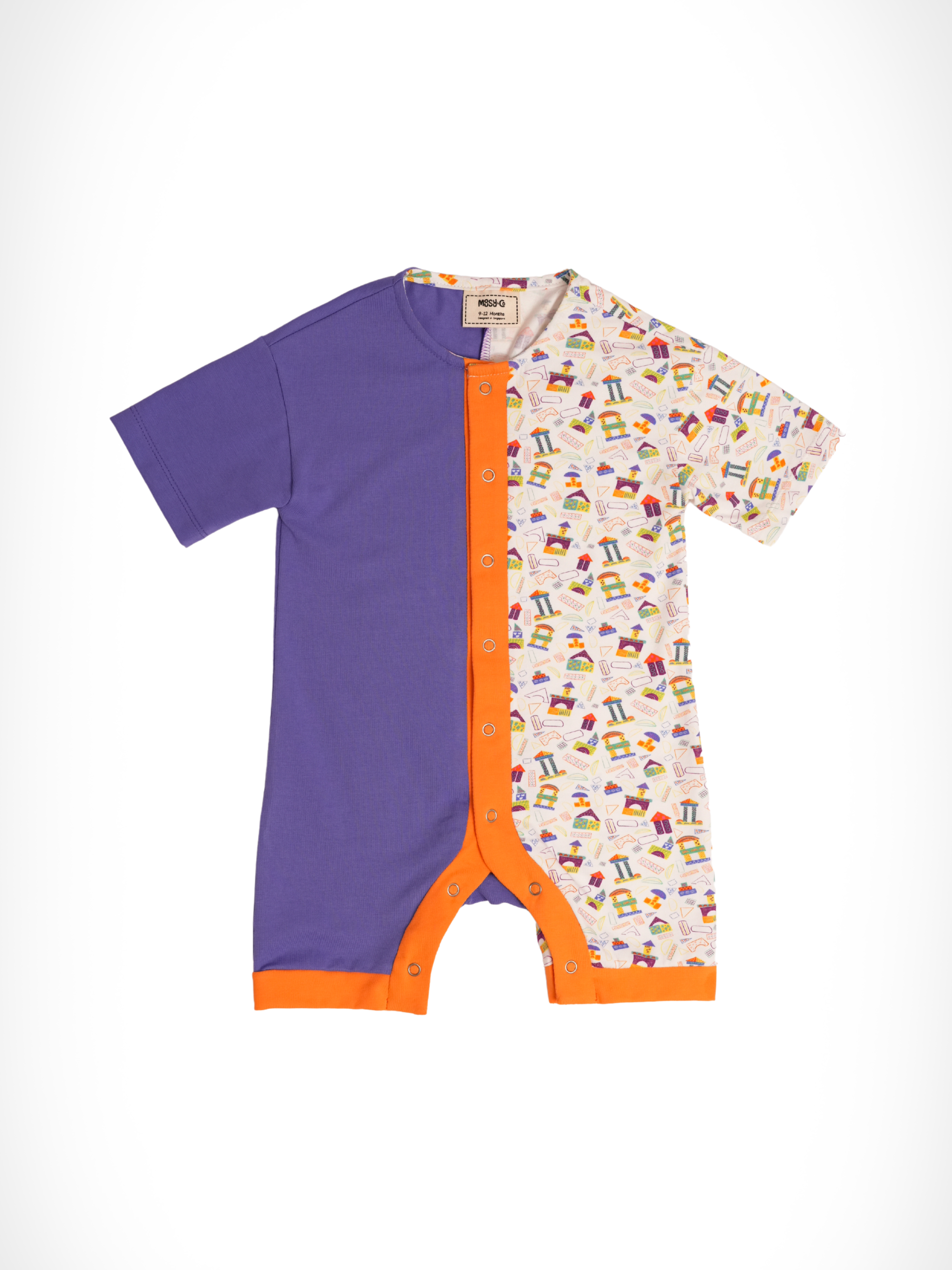 Duotone Romper Building Blocks