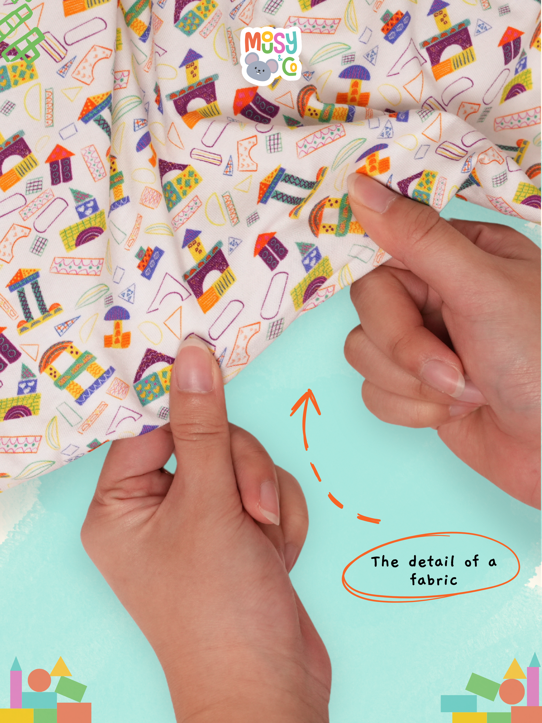 Duotone Romper Building Blocks