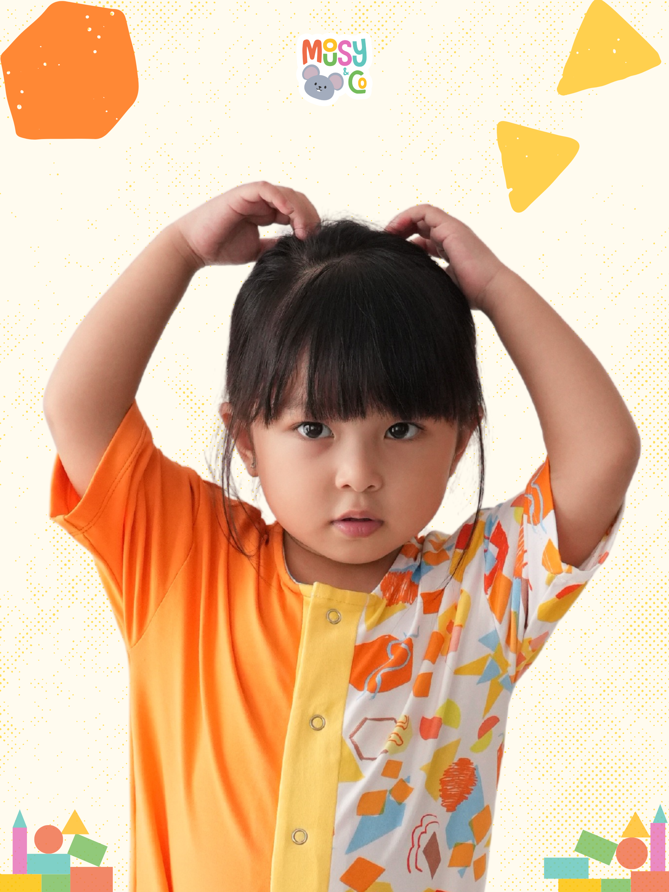 Duotone Romper Colourful Blocks