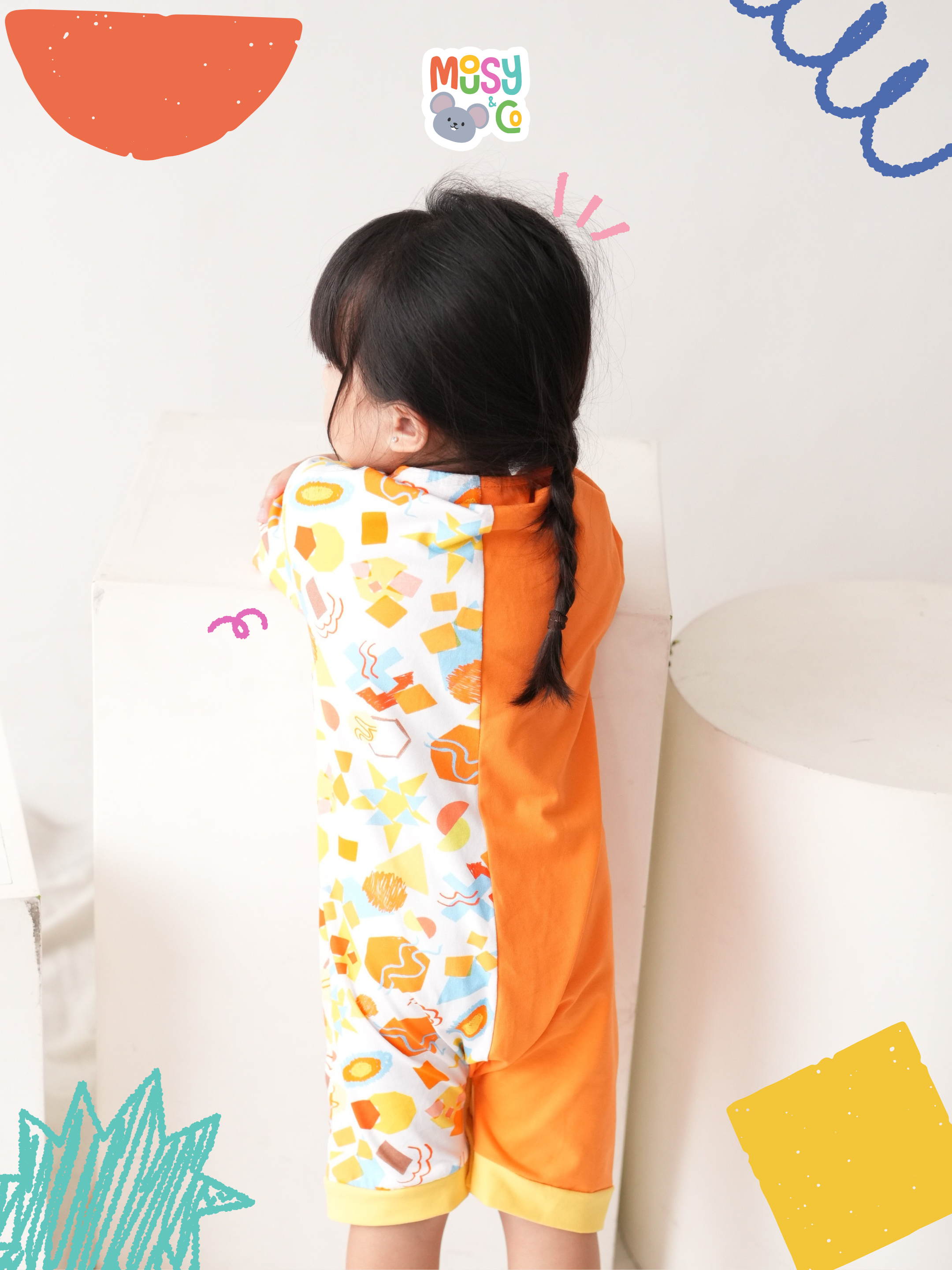 Duotone Romper Colourful Blocks