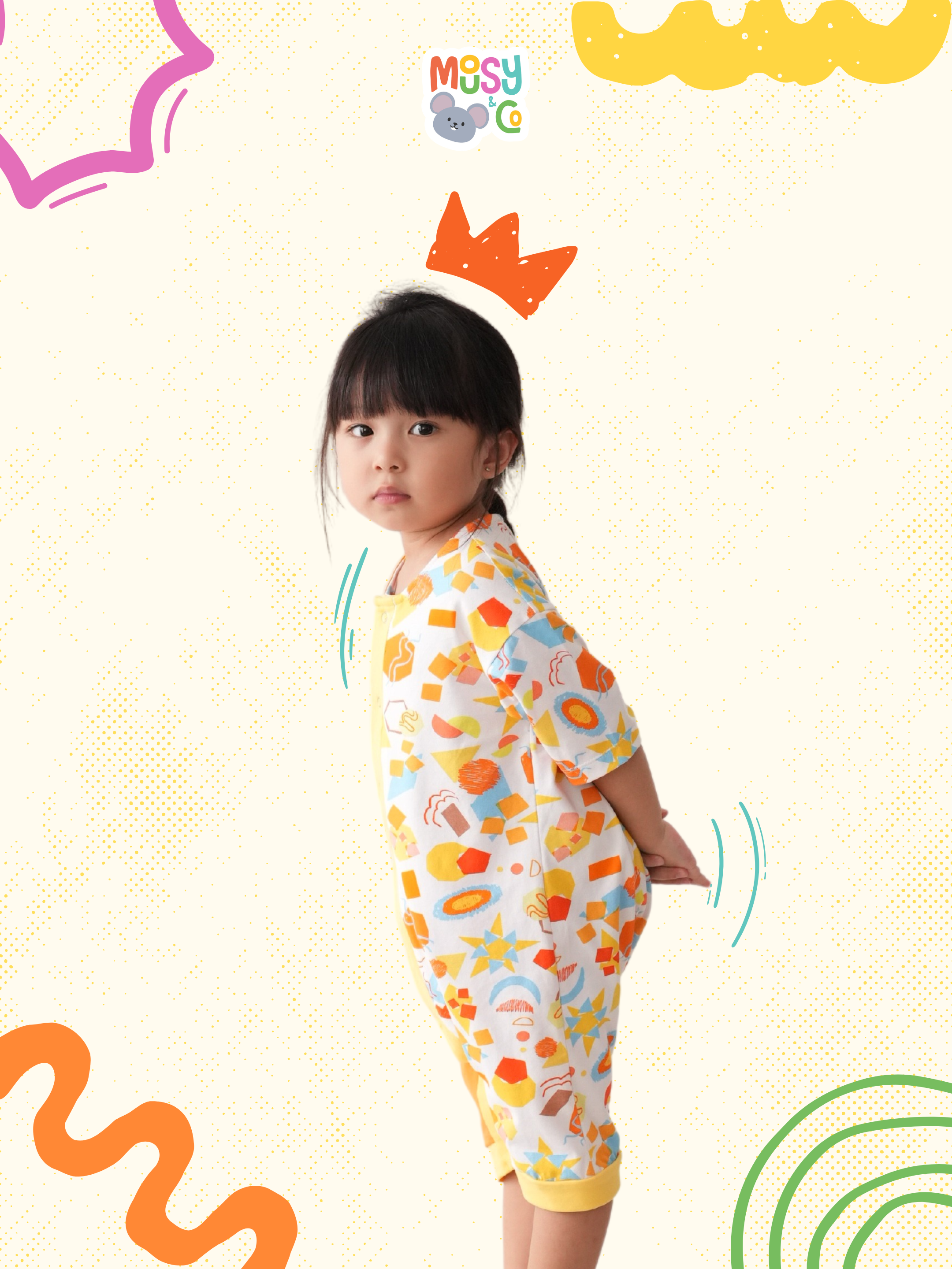 Duotone Romper Colourful Blocks