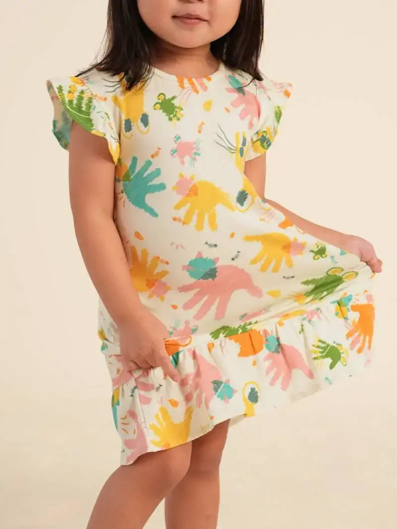 Ruffle Dress Handprints
