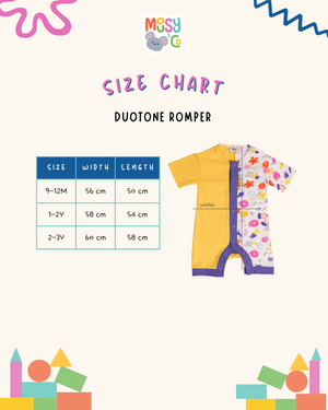 Duotone Romper Colourful Blocks