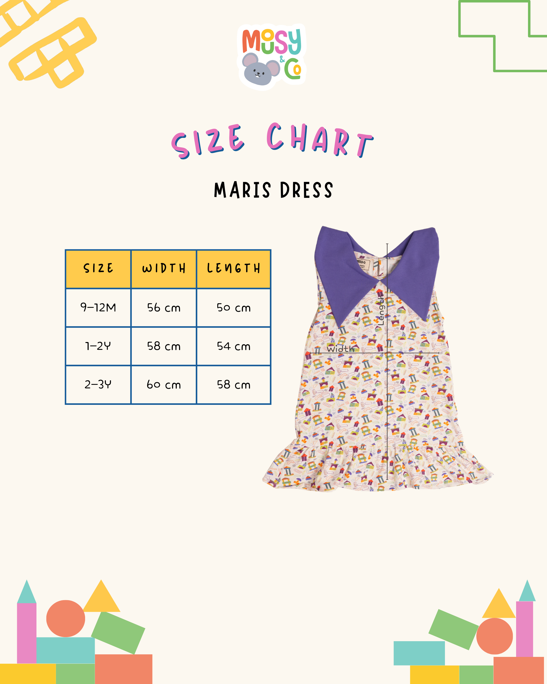 Maris Dress Colourful Blocks